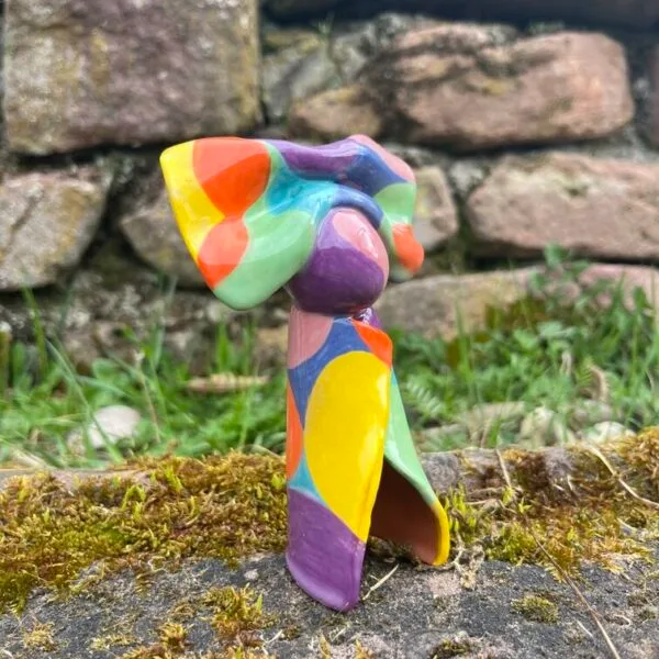 Personnage "Alsacienne" multicolore artisanal