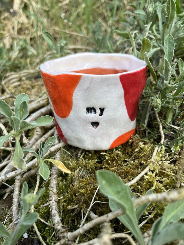 Petite tasse artisanale à café "My Love" – Image 3