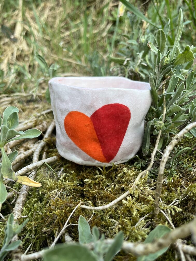 Petite tasse artisanale à café "My Love" – Image 2
