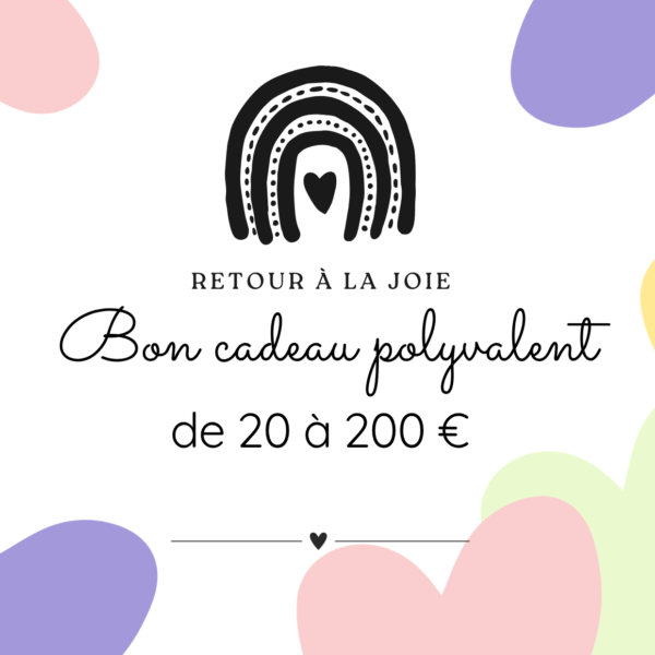 🎁 Bon cadeau polyvalent – Créations, ou atelier, ou cours ou café céramique au choix chez Retour à la joie
