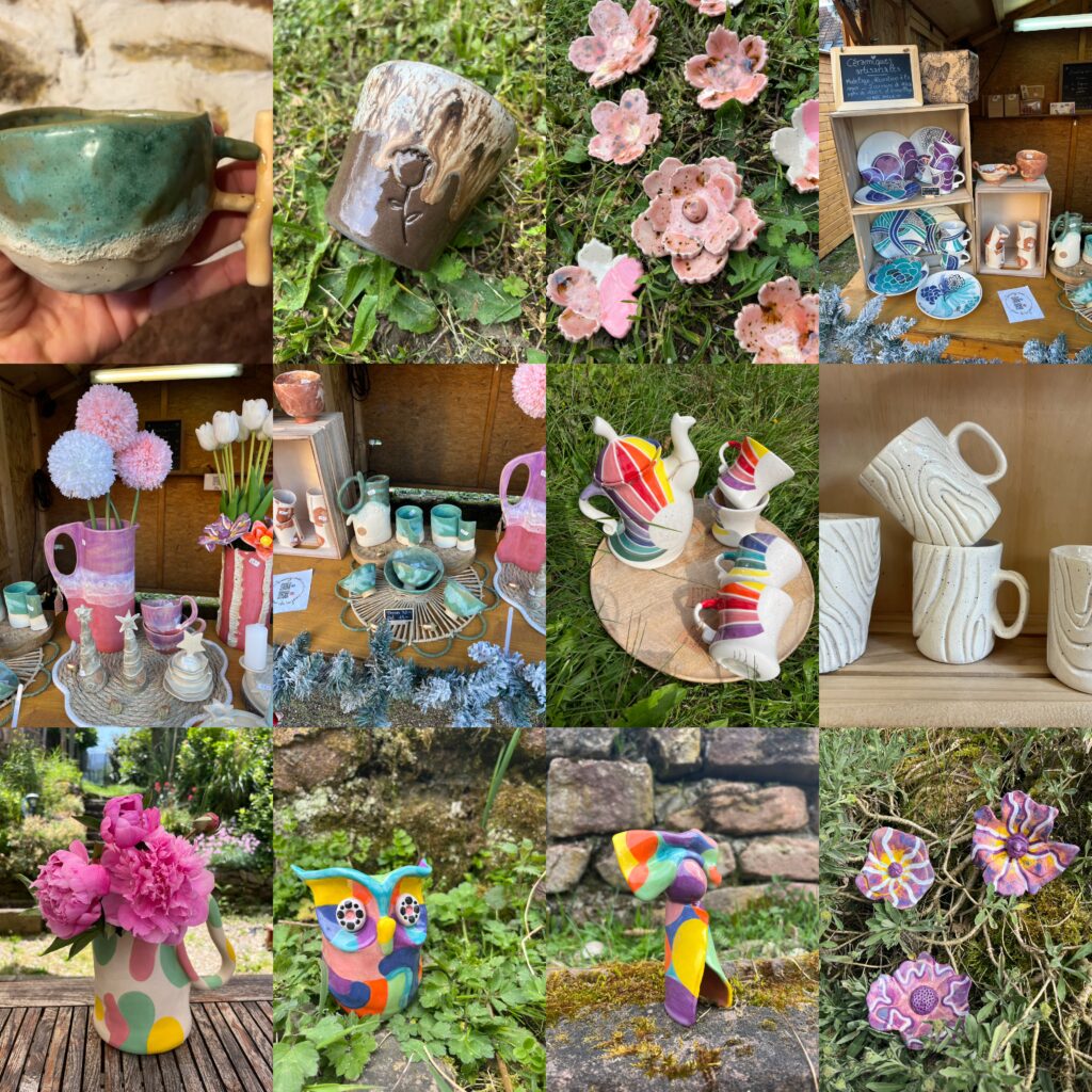 collage photos de céramique